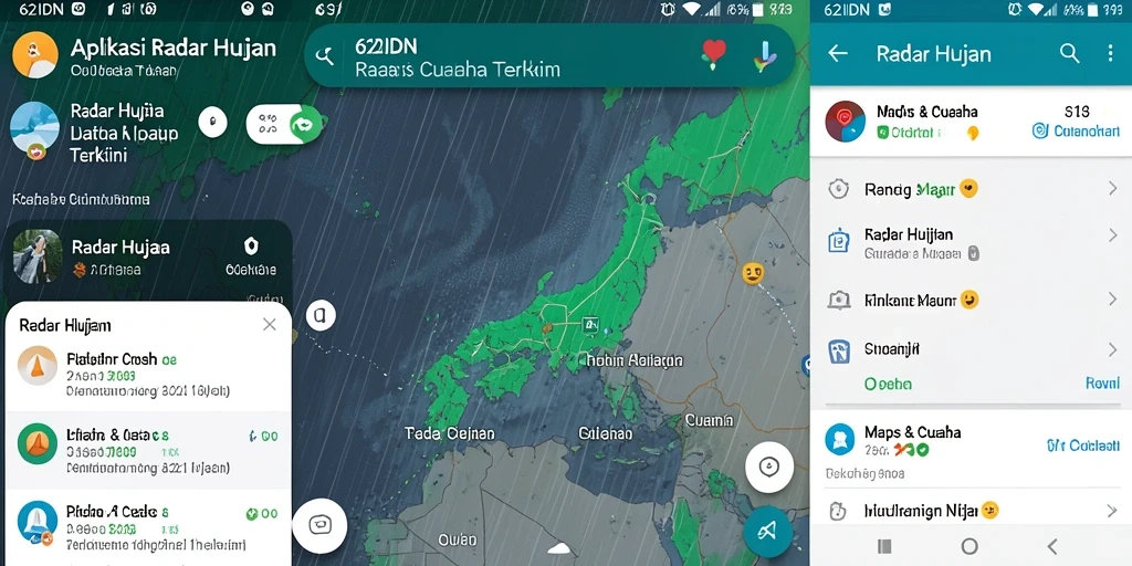 Tampilan antarmuka 62IDN menampilkan peta Radar Hujan yang informatif.