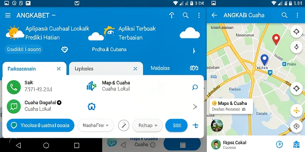 Antarmuka aplikasi Cuaca Lokal ANGKABET yang informatif.