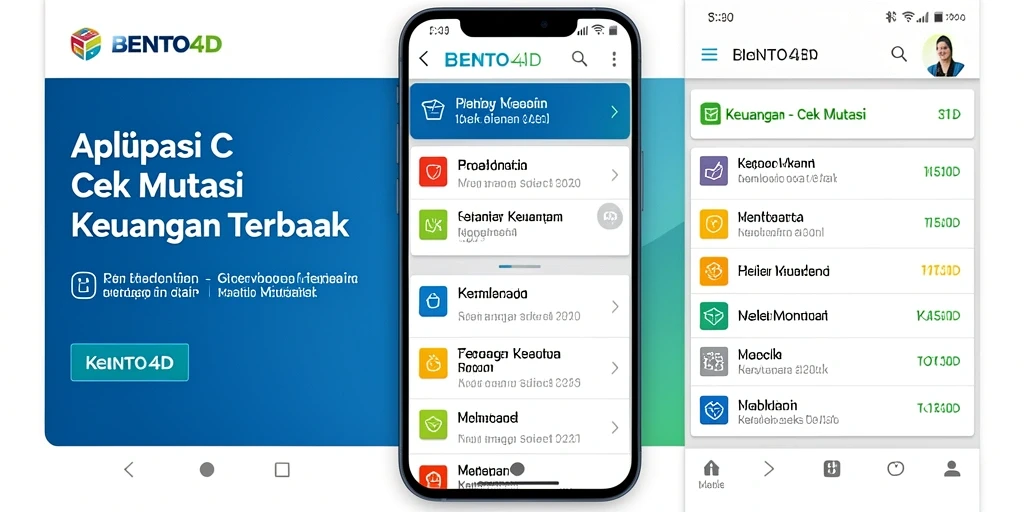 Antarmuka BENTO4D menampilkan mutasi keuangan dengan jelas dan informatif.