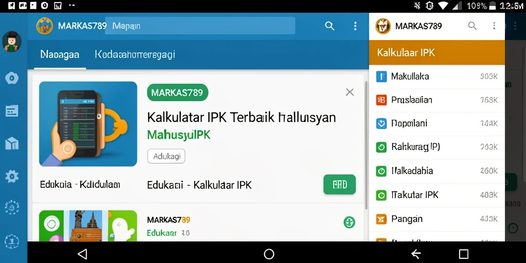 Tampilan antarmuka Kalkulator IPK MARKAS789 yang sederhana dan mudah digunakan.