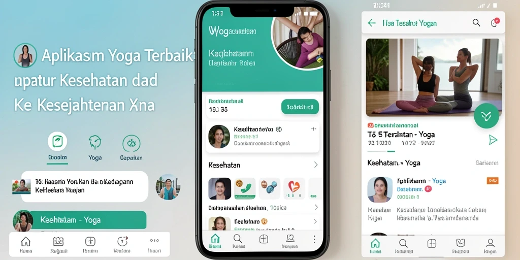 Tampilan antarmuka aplikasi T6 yang modern dan intuitif untuk latihan Yoga.