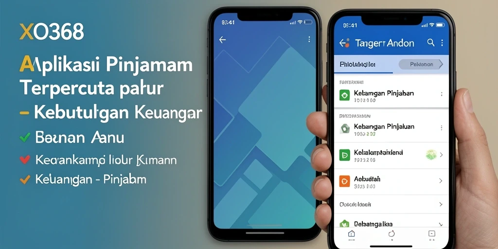 Tampilan antarmuka aplikasi pinjaman XO368 yang user-friendly.